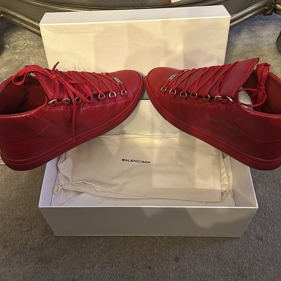 Balenciaga red designer sneakers 100 % authentic - Picture 6 of 8